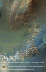 Colorful Bedrock in the Central Uplift of an Impact Crater