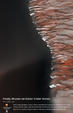 Frosty Alcoves on Kaiser Crater Dunes