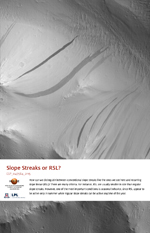 Slope Streaks or RSL?