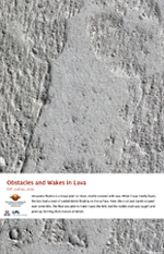 Obstacles and Wakes in Lava