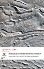 Icy Flow in a Crater