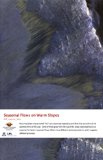 Seasonal Flows on Warm Slopes
