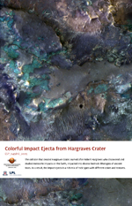 Colorful Impact Ejecta from Hargraves Crater