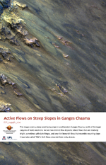 Active Flows on Steep Slopes in Ganges Chasma