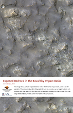 Exposed Bedrock in the Koval’sky Impact Basin