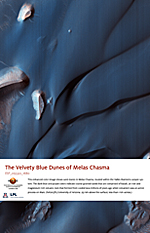 The Velvety Blue Dunes of Melas Chasma