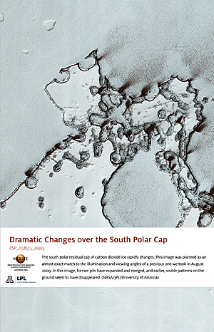 Dramatic Changes over the South Polar Cap