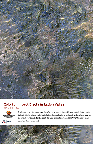 Colorful Impact Ejecta in Ladon Valles