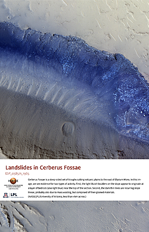 Landslides in Cerberus Fossae