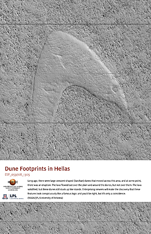 Dune Footprints in Hellas