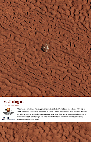 Subliming Ice