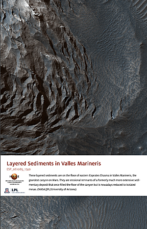 Layered Sediments in Valles Marineris