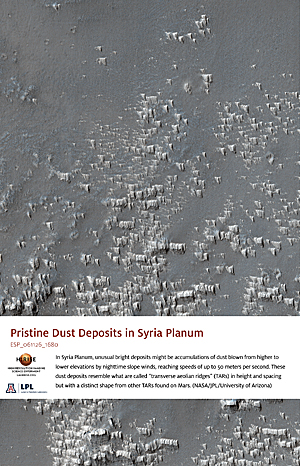 Pristine Dust Deposits in Syria Planum