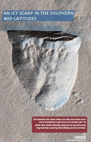 An Icy Scarp in the Southern Mid-latitudes