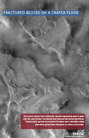 Fractured Blocks on a Crater Floor