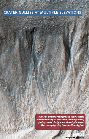 Crater Gullies at Multiple Elevations