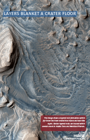 Layers Blanket a Crater Floor
