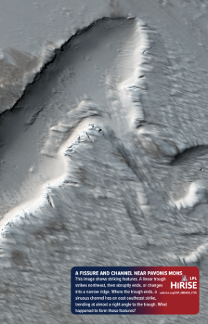 A Fissure and Channel near Pavonis Mons