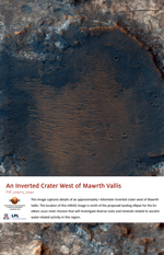 An Inverted Crater West of Mawrth Vallis