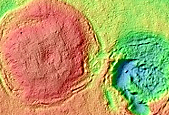Mounds on Hrad Vallis Mudflow