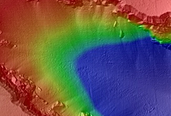 Angular Unconformity in Cerberus Fossae Wall