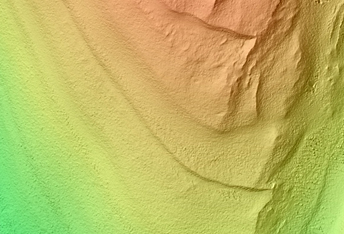 The Western Edge of a Layered Mound in Juventae Chasma