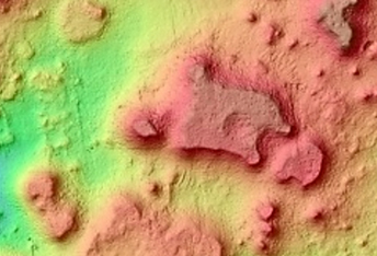 Craters and Mesas in Northeast Arabia Terra