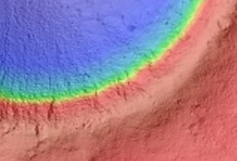 Crater Inside Athabasca Valles