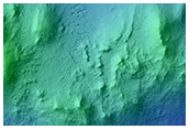 Exposed Bedrock in Crater Central Uplift Off Thaumasia Planum