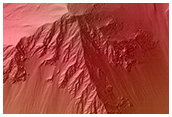 Northeast Melas Chasma Dune Fields and Wall Rock
