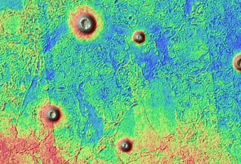 Cratered Cones in Western Elysium Planitia
