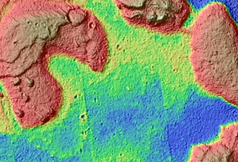 Unusual Hills West of Olympus Mons