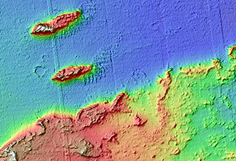 Islands and Pendant Bar-Like Form in a Lava Channel
