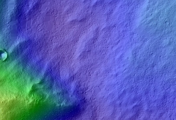 Depression in Hussev Crater