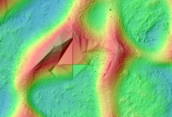Dark Dune Field Topography in Bunge Crater