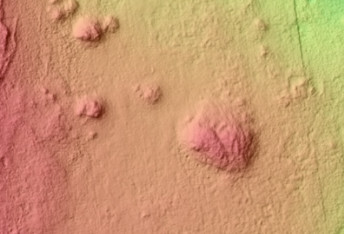 Depression near Terminus of Lobate Deposit in Argyre Region