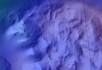 North Pole Facing Deposit in Crater