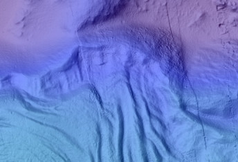 North Pole Facing Deposit in Crater