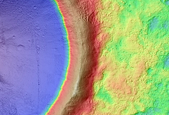 North-Pole-Facing Deposit in Crater