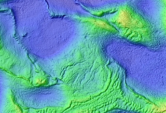 Glacial Features Within Crater in Arabia Terra