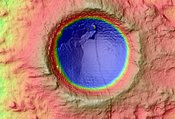 Crater Wall with Potential Chloride-Rich Outcrop
