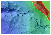 Breached Impact Crater in Elysium Planitia