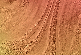 Lobate Flow Features Emanating From Alcoves in Deuteronilus Mensae