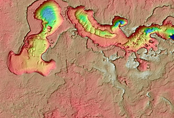 Volcanic Vent Near Athabasca Valles