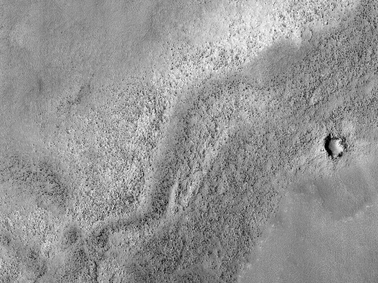 Cresta sinuosa estratificada a Argyre Planitia