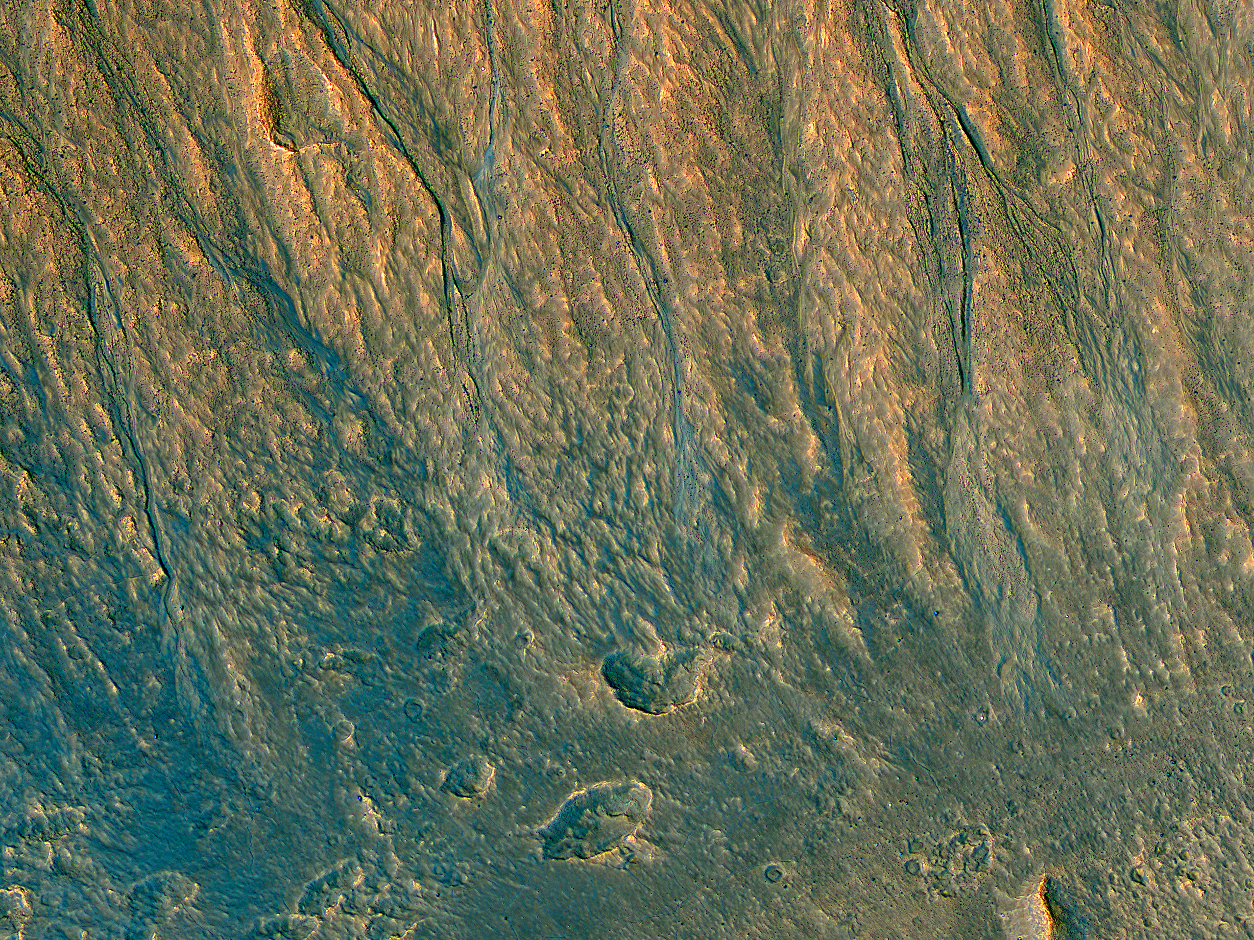Gullies with Color Anomalies