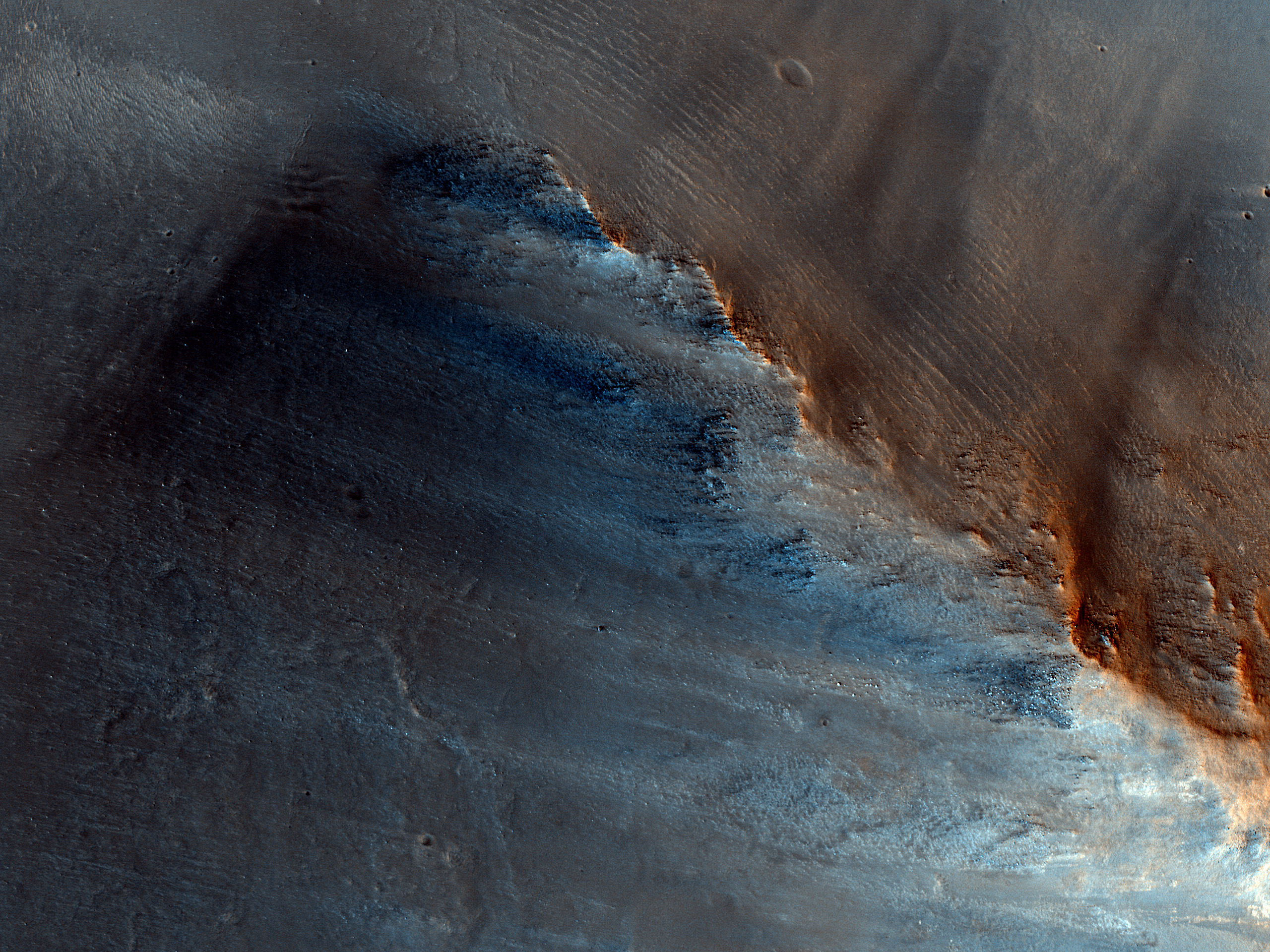 La mancha oscura de Marte