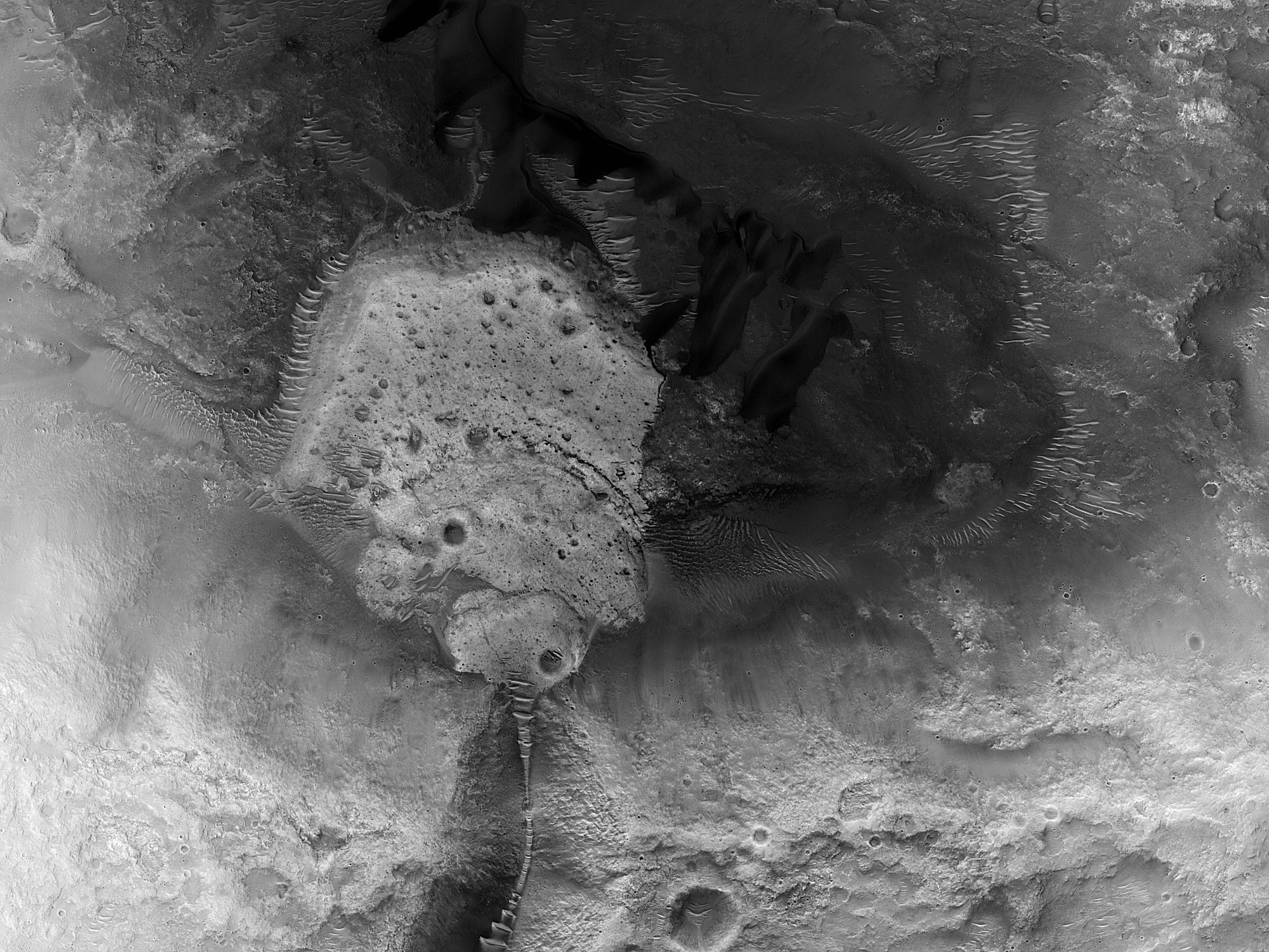 Fan in a Southern Highlands Crater