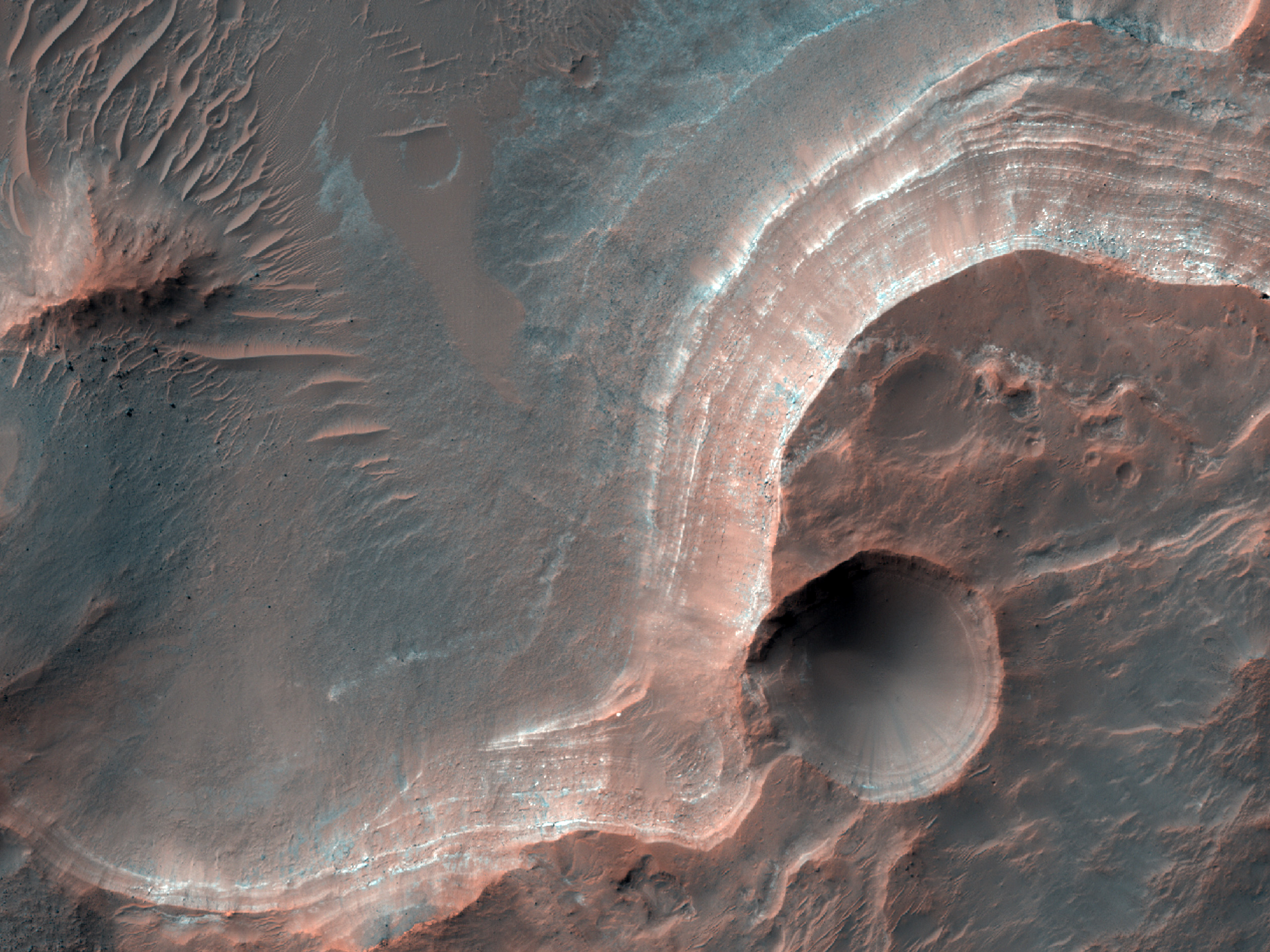 Stratigraphy of Potential Hydrothermal System in Cross Crater