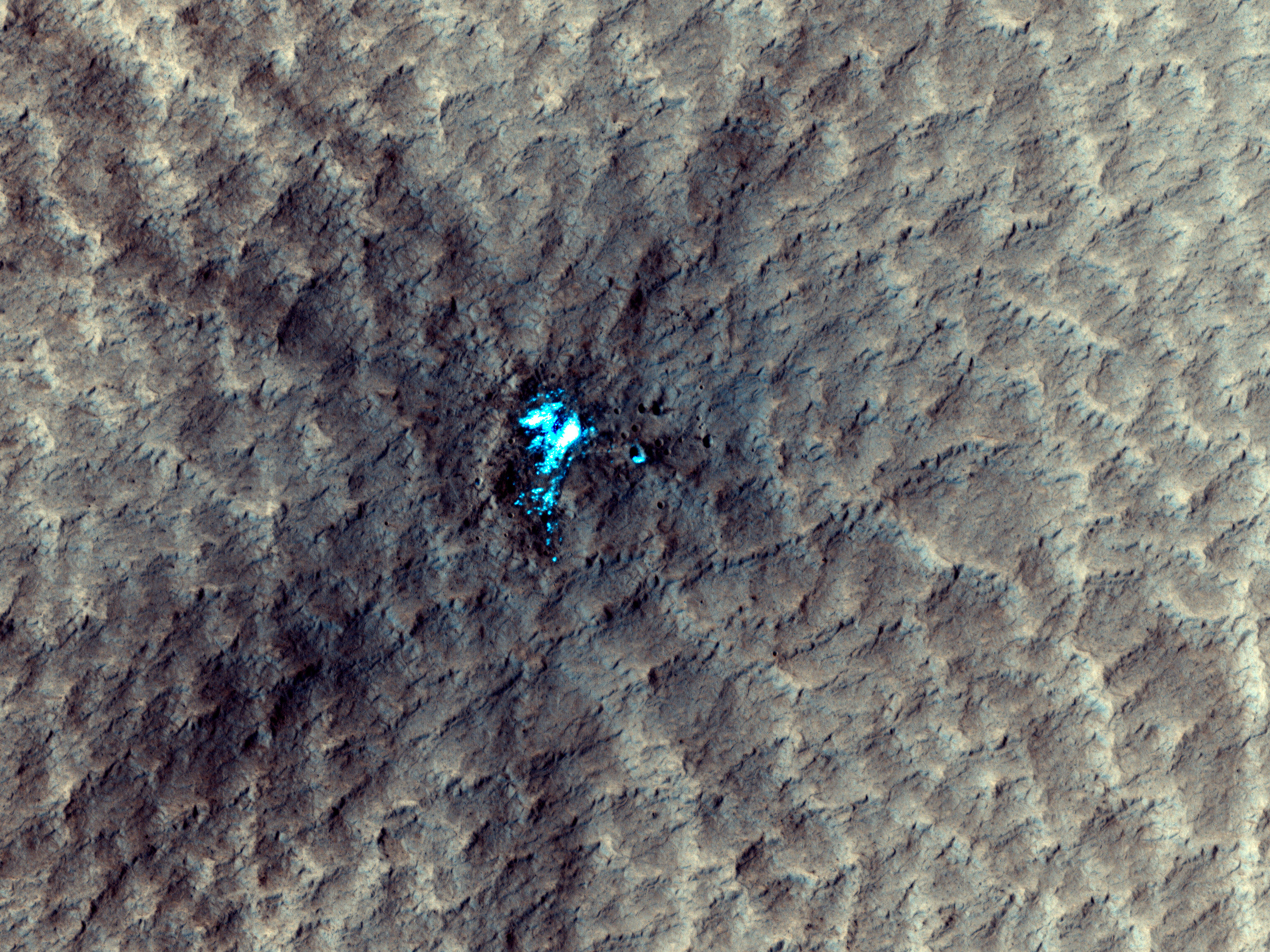Crateri di ghiaccio su Marte